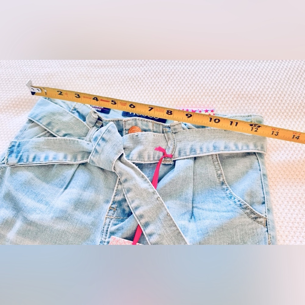 VIGOSS Georgia Girlfriend Super Stretch Light Blue Jeans w Denim Belt Tie - Picture 13 of 15